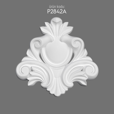 Polyurethane Crown P2842A Decorative Wall Crown with Ornamental Motifs