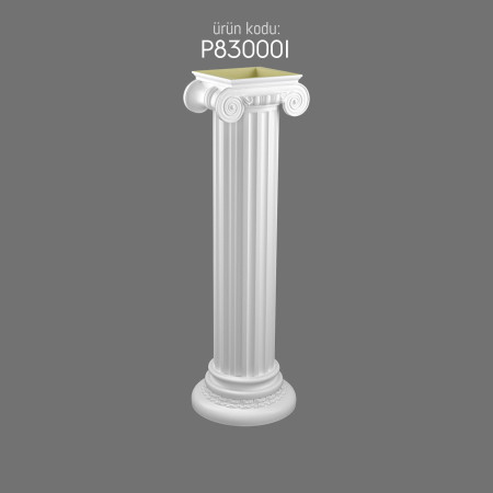 Polyurethane Short Roman Column P83000I Decorative Design