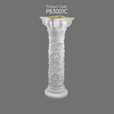 Polyurethane Short Roman Column P83001C Decorative Design Ideas