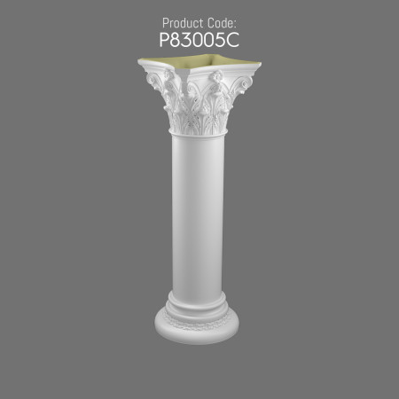 Polyurethane Short Roman Column P83005C Decoration Models