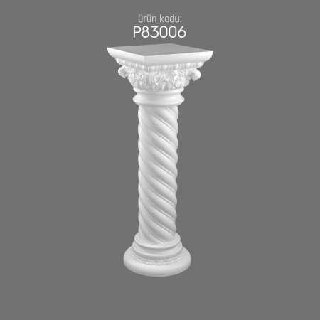 Polyurethane Short Roman Column P83006 Decorative Design