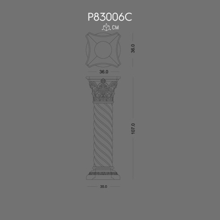 P83006C Short Roman Column Decorative Pedestal Design