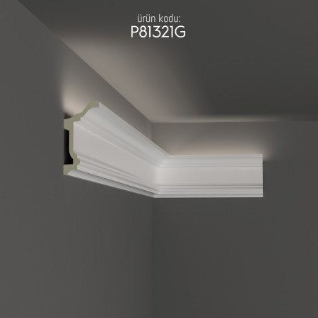 Polyurethane Cove Lighting P81321G wall decoration paintable hard foam