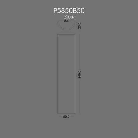 Polyurethane Straight Column P5850B50 Ottoman Style Decoration