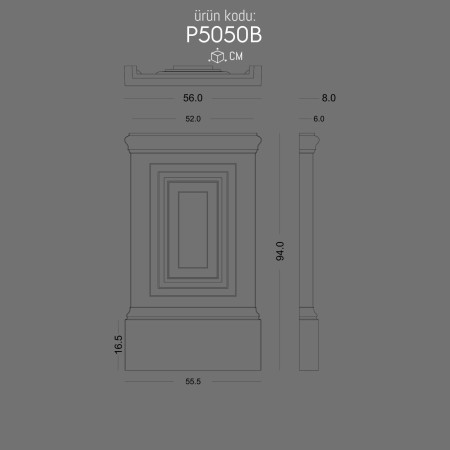 P5050B Villa and entrance gate pilaster column price Decorative Columns