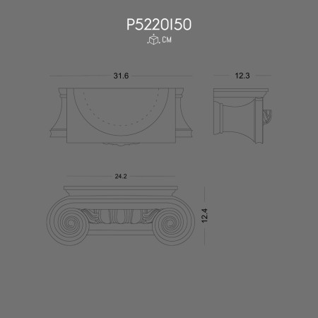 P5220I50 Column Capital Decorative Durable Design