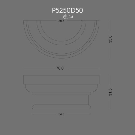 Polyurethane Column Capital P5250D50 Decorative Models and Prices