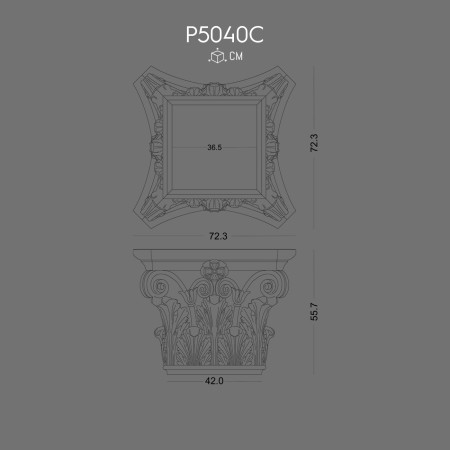 P5040C Our Polyurethane Decor pilaster column manufacturing products are not styrofoam foam.