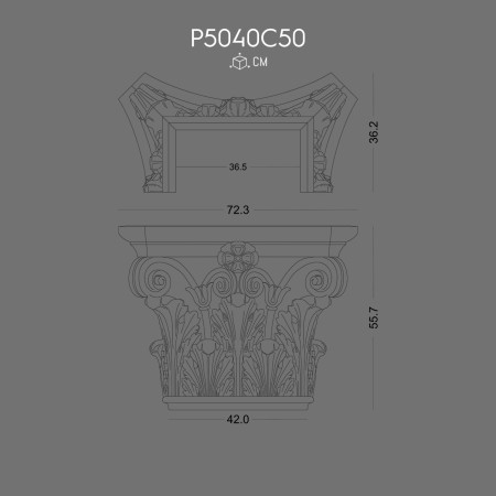 P5040C50 Villa and entrance gate pilaster columns Decorative Columns