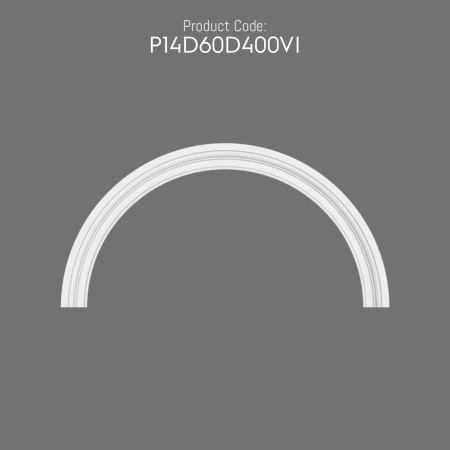 P14D60D400VI Polyurethane Decoration Polyurethane Precast Facade Coating Exterior Decorative Polyurethane Window Edge Arch Curve Round Arc Jamb Models