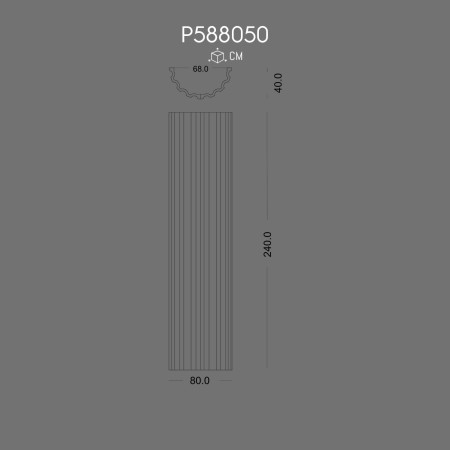 P588050 Polyurethane Fluted Column Design