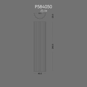 P584050 Fluted Column Durable Decorative Design