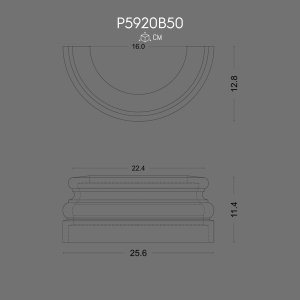 P5920B50 Polyurethane Column Base for Elegant Designs