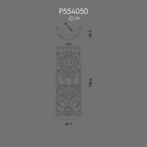 P554050 Decorative Column Base Polyurethane Carved Design
