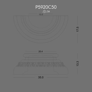 P5920C50 Column Base Decorative Design
