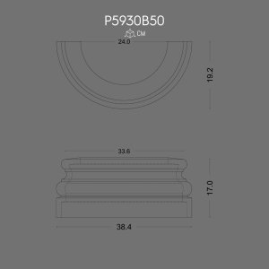 P5930B50 Column Base for Decorative and Hotel Space Design