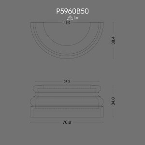 P5960B50 Column Base with Ancient Greek Architectural Design
