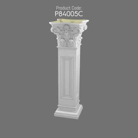 P84005C Villa and entrance gate Short Roman Column Coffee Table head manufacturing Decorative Columns