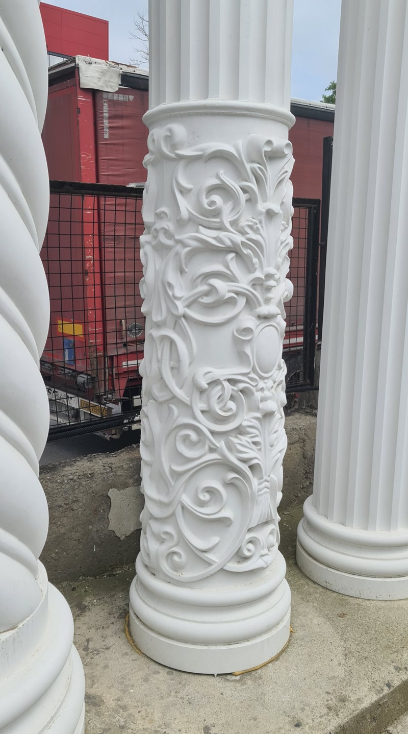 Polyurethane Classic Decorative Column Base with Ornamental Patterns