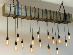 Rustic Polyurethane Log Chandelier Lighting for Classic Interior Designs