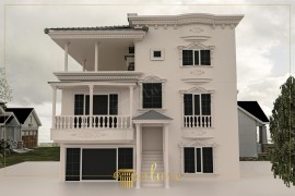 Poliuretanske klasične fasadne rešetke i dekorativni ornamenti za vile Estetika klasičnih fasadnih ukrasa
Fasada je oblikovana sa naglaskom na klasične elemente, naglašene stubovima, balust