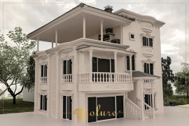 Poliuretanski klasični modeli dekoracije fasade i krova vile Klasična spoljašnja dekoracija sa poliuretanskim elementimaOva vila svojim fasadnim rešenjem odiše klasičnim stilom 