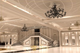Elegant Polyurethane Classical Interior Wedding Hall Design with Unique Details