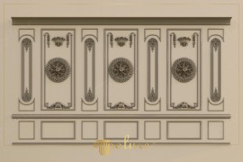 Polyurethane wall moulding with classical decorative motifs
