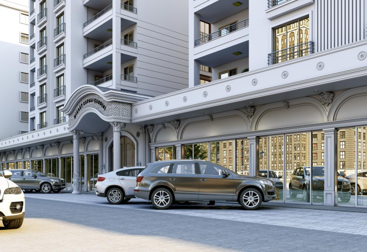 Prunkvolle Außendekoration für Hochzeitssaal mit Polyurethan-Ornamenten <h2>Elegante Gestaltung mit klassischer Ausstrahlung</h2><p>Die Außengestaltung besticht durch die Verwendung von <strong>Polyurethan</strong> als vielseitigem Material, das gleichzeitig leicht und widerstandsfähig ist. Aufwändige <strong>Ornamente</strong> schmücken die Eingangsüberdachung, die von monumentalen Säulen getragen wird. Diese verbinden sich harmonisch mit den symmetrisch angeordneten Fassadenelementen.</p><p>Die Kombination aus floralen Mustern, fein geformten Bögen und reich gestalteten Kapitellen verweist auf die lange Tradition der europäischen <strong>klassischen Architektur</strong>. Historisch betrachtet finden Säulen mit kunstvollen Verzierungen bereits in der Antike ihre Ursprünge, etwa in den korinthischen und ionischen Stilen.</p><p>Glasfronten im unteren Bereich reflektieren das Stadtbild und setzen einen modernen Kontrast zu den traditionellen Mustern. Im Zusammenspiel von hellen Farben mit filigranen Strukturen entsteht ein feierlicher Eindruck, der für repräsentative <strong>Event-Locations</strong> ideal ist.</p><h2>Harmonische Details und dekorative Wirkung</h2><p>Die wellenförmigen Linien der Überdachung erinnern an barocke Gestaltungen, während die strenge Symmetrie ein Gefühl von Stabilität erzeugt. Besonders wirksam sind die feinen Reliefs in den oberen Fassadenabschnitten, die sowohl Schatteneffekte als auch optische Tiefe hervorbringen. So verbindet sich <strong>Detailreichtum</strong> mit architektonischer Ordnung und schafft einen imposanten Eingang für Besucher.</p><ul><li>Filigrane Muster mit floralen Bezügen</li><li>Stabile Polyurethan-Konstruktionen</li><li>Klassische Bögen und Säulen</li><li>Helle Farbgebung mit festlichem Charakter</li></ul>
<p>Diese beeindruckende Außendekoration schafft eine exklusive Atmosphäre für feierliche Anlässe. Polyurethan-Elemente ermöglichen langlebige Verzierungen mit hoher Detailtiefe. Die geschwungenen Formen am Eingangsbereich wirken besonders einladend. Klassische Säulen verleihen Stabilität und Eleganz zugleich. Ornamente mit floralen Mustern heben den repräsentativen Charakter hervor. Das Zusammenspiel aus Glasfronten und traditionellen Reliefs erzeugt einen spannenden Kontrast. Besucher werden durch die imposante Gestaltung nachhaltig beeindruckt. Die helle Farbgebung vermittelt ein Gefühl von Leichtigkeit. Durch die klaren geometrischen Strukturen entsteht Harmonie. Gleichzeitig sorgen filigrane <strong>Ornamente</strong> für edle Akzente. Die Architektur verbindet moderne Funktionalität mit <strong>klassischem</strong> Stil. Historische Anklänge an korinthische Säulen finden stilvolle Neuinterpretationen. Jede Linie und jedes Detail trägt zu einer feierlichen Aura bei. Eine solche Gestaltung wirkt nicht nur zeitlos, sondern auch <strong>luxuriös</strong>. Damit wird die Fassade zur perfekten Kulisse für <strong>Hochzeits-</strong> und Ballsäle.</p>