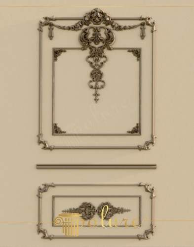 Elegante polyurethaan sierlijsten met klassieke ornamenten voor interieurdecoratie <h2>Klassieke polyurethaan panelen voor stijlvolle interieurs</h2><p>De getoonde panelen tonen hoe <strong>polyurethaan</strong> een veelzijdig materiaal kan zijn in de wereld van elegante interieurafwerking. Het bovenste paneel bevat een rijk uitgewerkt centraal ornament dat via krullende lijnen en symmetrische elementen een gevoel van verfijning oproept. Deze florale details en klassieke guirlande-achtige vormen benadrukken de waarde van <strong>ornamentiek</strong> en sluiten aan bij historische stijlen.</p><p>Aan de onderzijde zien we rechthoekige kaders met fijne hoekmotieven en een centraal medaillon dat de <strong>geometrie</strong> en de harmonie van het ontwerp versterkt. De herhaling van lijnen en de balans tussen rechte vormen en organische details tonen de kracht van klassieke esthetiek. Het subtiele reliëf laat zachte schaduwen spelen op een lichte achtergrond, waardoor de <strong>decoratie</strong> nog sterker visueel aanwezig is.</p><p>Historisch gezien zijn dergelijke kaders nauw verbonden met neoklassieke interieurs, waarbij symmetrische <strong>ornamenten</strong> niet enkel een visuele rol speelden, maar ook prestige en status uitdrukten. Vooral in representatieve ruimten of salons werden deze vaak toegepast als onderdeel van een totaalconcept waarin architectuur en detail elkaar versterken.</p><ul><li>Luxe uitstraling door rijkelijk versierde krullen en motieven.</li><li>Hoogwaardige afwerking met aandacht voor detail.</li><li>Geschikt voor klassieke en moderne interieurs.</li></ul>
<p>Polyurethaan panelen zijn een elegante oplossing voor wie klassieke schoonheid wil verenigen met moderne duurzaamheid. Hun verfijnde details voegen een onmiddellijk gevoel van luxe toe aan elk interieur. De decoratieve lijsten geven muren extra diepte en karakter. Dankzij de lichte kleur en het subtiele reliëf ontstaat een tijdloze uitstraling. Het bovenste kader met symmetrische krullen toont de kracht van artistieke traditie. Het onderste paneel benadrukt elegante geometrie en oog voor detail. Samen scheppen ze een harmonisch geheel dat visueel rust uitstraalt. Het gebruik van <strong>polyurethaan</strong> staat garant voor duurzaamheid en onderhoudsgemak. De <strong>ornamenten</strong> zorgen voor een unieke aanvulling in salons, woonkamers en ontvangstruimtes. Hun klassieke stijl maakt ze geschikt voor renovaties en nieuwe projecten. De symmetrische <strong>decoratie</strong> verbindt historische invloeden met hedendaagse smaak. Verfijnde hoekdetails versterken de algehele compositie. Centrale medaillons creëren een brandpunt dat aandacht trekt. De combinatie van geometrie en floraliteit weerspiegelt tijdloze elegantie. Deze <strong>interieurafwerking</strong> biedt een subtiele luxe voor ieder project.</p>