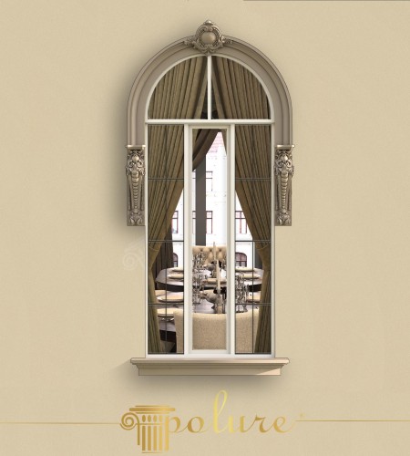 Decoración clásica de ventana con moldura de poliuretano y detalles ornamentales <h2>Ventanas clásicas con molduras de poliuretano</h2><p>Las molduras de <strong>poliuretano</strong> para ventanas son una opción perfecta para quienes desean unir modernidad y tradición. Este diseño en particular incluye un arco superior elegante, con ornamentos simétricos inspirados en el estilo barroco, así como relieves de hojas y elementos florales que evocan la artesanía arquitectónica clásica.</p><p>Los laterales de la moldura presentan columnas estilizadas con detalles escultóricos que recuerdan a capiteles antiguos de la tradición <strong>clásica</strong>. Estas formas generan una sensación de equilibrio y magnificencia, ideal para proyectos de restauración patrimonial o edificaciones de lujo contemporáneo.</p><p>Históricamente, los arcos y motivos ornamentales se empleaban en la arquitectura de palacios europeos para reflejar poder y refinamiento. Hoy, la tecnología del <strong>poliuretano</strong> permite reproducir esos detalles con ligereza, resistencia y facilidad de montaje, haciendo que la estética clásica sea accesible para todo tipo de fachadas.</p><ul><li>Diseño con arco superior estilizado y adornos florales.</li><li>Columnas laterales con relieves detallados y formas escultóricas.</li><li>Material de <strong>poliuretano</strong> ligero, resistente y duradero.</li><li>Inspiración en la <strong>arquitectura clásica</strong> europea.</li></ul><p>Este modelo aporta no solo valor estético, sino también una identidad arquitectónica única que atrae la atención y realza la composición general de cualquier edificio.</p>

<p>Este modelo de ventana con moldura de <strong>poliuretano</strong> combina elegancia clásica y funcionalidad moderna. El arco superior con adornos florales aporta sofisticación. Las columnas laterales con relieves detallados ofrecen un aire monumental. Su diseño refleja la tradición de la <strong>arquitectura clásica</strong>. Al mismo tiempo, el material garantiza resistencia y ligereza. Las líneas curvas armonizan con las formas rectas del marco. La cornisa genera profundidad visual en la fachada. Este estilo se adapta a proyectos de restauración. También es ideal en construcciones nuevas con identidad exclusiva. Los motivos decorativos transmiten lujo discreto. El <strong>diseño ornamental</strong> otorga distinción duradera. La textura detallada resalta bajo diferentes iluminaciones. La instalación resulta práctica y versátil. El acabado refuerza la estética del entorno urbano. En conjunto, la ventana se convierte en un elemento arquitectónico protagonista.</p>