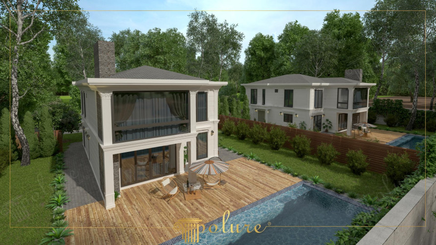 Decoração de Villas Modernas e Clássicas com Detalhes em Poliuretano <h2>Design de Villas com Fusões Modernas e Clássicas</h2><p>O projeto destaca-se pelo uso de <strong>poliuretano</strong> em ornamentos e molduras de fachada, proporcionando durabilidade e riqueza estética. As colunas verticais, trabalhadas com minúcia, evocam a tradição do <strong>estilo clássico</strong> e reforçam a simetria do edifício. A textura suave das superfícies externas cria um contraste harmonioso com as grandes janelas envidraçadas, características de um <strong>design moderno</strong>.</p><p>No deque em madeira, a geometria linear e os tons quentes reforçam a sensação de aconchego. O espaço é valorizado pela presença da piscina, rodeada por detalhes minimalistas que remetem a linhas puras e equilíbrio geométrico. As formas das molduras possuem ornamentos sutis com inspiração nas ordens arquitetónicas greco-romanas, lembrando a herança de colunas dóricas simplificadas, adaptadas ao contexto contemporâneo.</p><p>A união de linguagens estéticas permite que a residência se apresente de forma elegante e funcional, combinando <strong>decoração de fachada</strong>, proporções matematicamente equilibradas e ornamentos discretos que dão identidade ao projeto. Além disso, o paisagismo com espécies verdes e elementos de cercamento em madeira cria um ambiente acolhedor e protegido.</p><ul><li>Fachadas detalhadas com molduras em poliuretano</li><li>Colunas clássicas reinterpretadas em linguagem contemporânea</li><li>Deque amplo em madeira com composição geométrica</li><li>Piscina integrada como centro de lazer</li></ul>

<p>O design de villas com detalhes em <strong>poliuretano</strong> une tradição e inovação. As fachadas apresentam colunas com inspirações clássicas adaptadas a linhas modernas. O equilíbrio entre simetria e materiais contemporâneos cria identidade sofisticada. Grandes janelas ampliam a iluminação natural dos espaços. O deque em madeira valoriza a área exterior com conforto e estética. A piscina integrada acrescenta frescor e lazer ao conjunto. As molduras delicadas reforçam a elegância das superfícies externas. O uso do <strong>estilo clássico</strong> em harmonia com o <strong>design moderno</strong> é marcante. As proporções geométricas evidenciam cuidado nos detalhes. As texturas de revestimento dialogam com os elementos de paisagismo. O mobiliário externo complementa a proposta decorativa. Elementos decorativos em <strong>decoração de fachada</strong> destacam a personalidade do projeto. A integração entre arquitetura e natureza é fluida. Cada detalhe foi pensado para unir conforto e beleza. O resultado transmite sofisticação equilibrada em um ambiente funcional.</p>