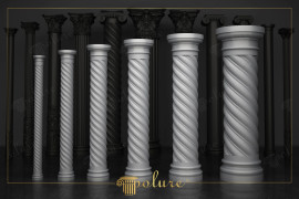 Polyurethane Twisted and Doric Column Models for Classical Decoration