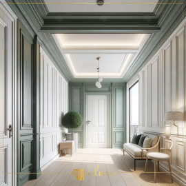 Modern Classic Hallway Design with Polyurethane Wall Panels