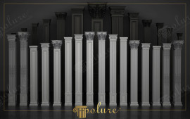 Polyurethane Classical Columns and Capitals for Elegant Architectural Decoration