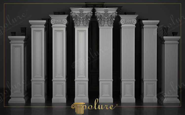 Poliuretanowe klasyczne kolumny i kapitele do dekoracji wnętrz i elewacji <h2>Poliuretanowe kolumny i kapitele w stylu klasycznym</h2><p>Kolumny wykonane z poliuretanu stanowią połączenie tradycji i nowoczesności, dzięki czemu idealnie nadają się do dekoracji reprezentacyjnych przestrzeni. Wyróżniają się bogactwem detali takich jak <strong>żłobienia</strong>, precyzyjne <strong>wzory geometryczne</strong> oraz efektowne <strong>motywy spiralne</strong> zdobiące kapitele.</p><p>W prezentowanych modelach zauważyć można odniesienia do klasycznych porządków architektonicznych. Kapitele w stylu jońskim charakteryzują się charakterystycznymi wolutami, natomiast wersje inspirowane korynckim porządkiem zdobią misternie ukształtowane liście akantu. Takie detale nadają kolumnom majestatyczny charakter i wprowadzają do aranżacji atmosferę klasycznej elegancji.</p><p>W starożytnej Grecji i Rzymie kolumny stanowiły nie tylko element konstrukcyjny, ale również symbol prestiżu i harmonii. Współczesne modele z poliuretanu pozwalają odtworzyć tę estetykę przy zachowaniu lekkości materiału i łatwości montażu.</p><ul><li>Wysoka odporność na uszkodzenia i wilgoć</li><li>Precyzyjne odwzorowanie historycznych detali</li><li>Szerokie zastosowanie w dekoracji <strong>elewacji</strong> i wnętrz</li></ul><p>Dzięki takiemu wykonaniu kolumny pełnią funkcję dekoracyjną i podnoszą wartość estetyczną przestrzeni, w której się znajdują.</p>
<p>Kolumny z poliuretanu są tworzone z myślą o klasycznym detalu. Każdy model wyróżnia się elegancją i harmonią formy. Precyzyjne <strong>żłobienia</strong> nadają im subtelną rytmikę. Motywy liści akantu w kapitelach dodają głębi. Spiralne ornamenty podkreślają wpływy jońskie. Różnorodność kształtów pozwala dopasować kolumny do różnych projektów. Poliuretan gwarantuje lekkość i wytrzymałość. Montaż pozostaje szybki i prosty. Kolumny wnoszą prestiż zarówno do wnętrz, jak i elewacji. Historyczne inspiracje zapewniają ponadczasowy charakter. Estetyka wzorów geometrycznych dodaje kompozycjom klarowności. Modele sprawdzają się w prywatnych rezydencjach. Równie dobrze pasują do ogrodów. Ich obecność wzmacnia klasyczny styl aranżacji. Dzięki temu każda przestrzeń zyskuje wyjątkową atmosferę.</p>