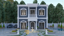 Neo-Classical Villa Exterior with Polyurethane Decorative Elements
