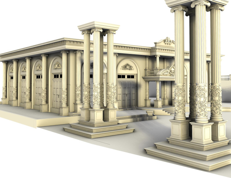 Dekorim poliuretani klasik për fasadën e sallës së dasmave <h2>Fasada me stil klasik</h2><p>Ky dizajn paraqet një sallë dasmash të zbukuruar me elementë <strong>klasikë</strong>, ku dominon përdorimi i poliuretanit për dekorim të jashtëm. Kolonat e gjata me bosht të kanalizuar dhe baza të ngritura japin ndjenjën e madhështisë. Në pjesën e sipërme të kolonave shfaqen ornamente të detajuara me motive floreale që theksojnë harmoninë vizuale.</p><p>Fasada përmban harkade me zbukurime reliev dhe simbole dekorative mbi hyrje, duke krijuar një lloj portali solemn për mysafirët. Në qendër gjendet një ballkon me një ndërtim simetrik që pasuron përvojën vizuale të ndërtesës.</p><h2>Detaje arkitektonike dhe inspirim historik</h2><p>Kolonat e stilizuara të kujtojnë qasjet e arkitekturës së shekujve të kaluar, ku ndikimet e <strong>arkitekturës klasike</strong> stilloheshin për të përfaqësuar fuqinë dhe përjetësinë. Elementet e zbukuruara me motive floreale dhe gjeometrike krijojnë teksturë dhe thellësi, duke e bërë fasadën më të gjallë.</p><ul><li>Kolona të zbukuruara me ornamente gdhendur</li><li>Harkade elegante me relief</li><li>Ballkon qendror me dizajn ornamental</li><li>Përdorimi i <strong>poliuretanit</strong> për qëndrueshmëri dhe lehtësi</li></ul><p>Përdorimi i poliuretanit në këtë projekt jo vetëm që ofron fleksibilitet dhe rezistencë, por gjithashtu mundëson riprodhimin e imët të hollësive dekorative.</p>

<p>Ky projekt fasade pasqyron një përzierje të elegancës dhe funksionalitetit. Kolonat e larta me bazamente të gjera i japin ndërtesës një pamje madhështore. Ornamentet floreale shtojnë dimension artistik në fasadë. <strong>Poliuretani</strong> përdoret si material modern dhe i qëndrueshëm. Porta të harkuara krijojnë një hyrje të denjë dhe solemne. Ballkoni qendror është një element shfaqës që pasuron pamjen. Përdorimi i linjave simetrike thekson stilin tradicional. Zbukurimet reliev japin ndjesinë e artizanatit të imët. Kolonat me kanale vertikale shfaqin disiplinë dhe elegancë. Përdorimi i <strong>arkitekturës klasike</strong> krijon lidhje me traditën evropiane. Detajet gjeometrike dhe floreale sjellin harmoni. Kombinimi i funksionit dhe estetikës është i dukshëm. Materiali lehtëson procesin e montimit pa humbur finesën. Projekti përshtatet për ndërtesa që kërkojnë luks. Fasada përfundimisht ofron një identitet të fortë dhe përjetësisht elegant.</p>